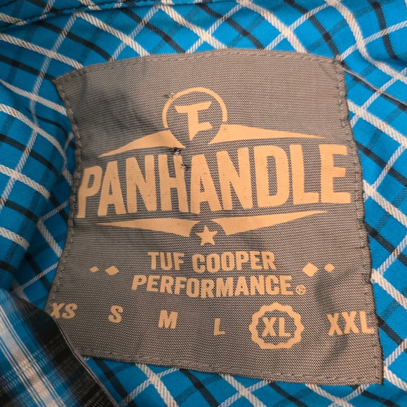 PANHANDLE Tuf Cooper Performance Men's Button Down Western Shirt  XL - Picture 4 of 5